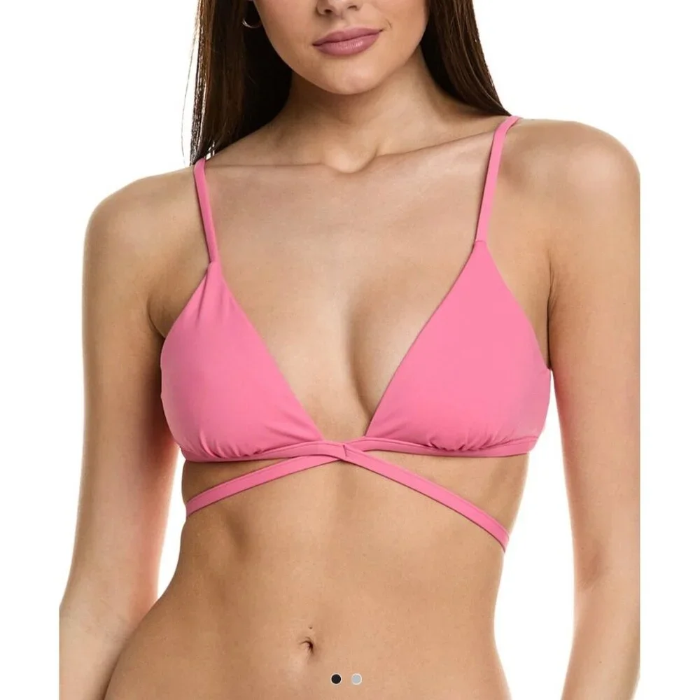 Jonathan Simkhai Harlen Strappy Bikini Top NWT M - Picture 12 of 12
